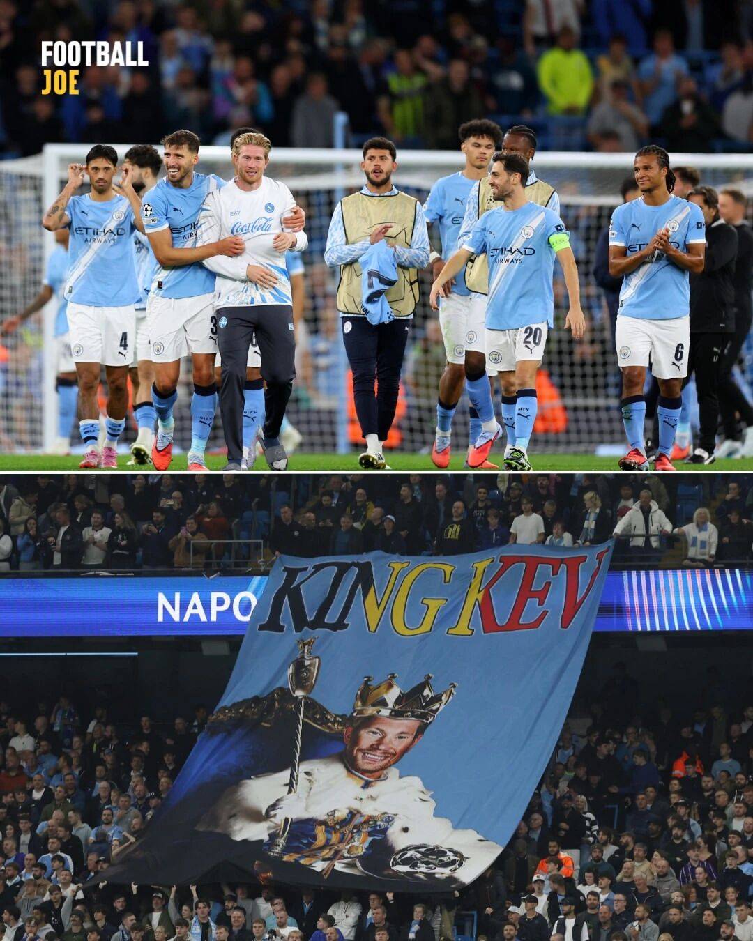 误会解除！德布劳内欧冠助攻双响 赛后亲承与孔蒂没有矛盾