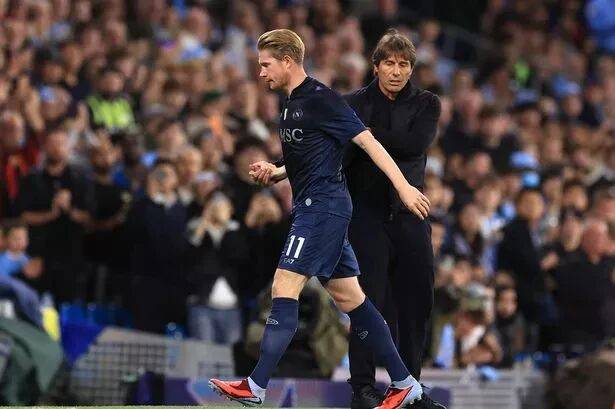 误会解除！德布劳内欧冠助攻双响 赛后亲承与孔蒂没有矛盾